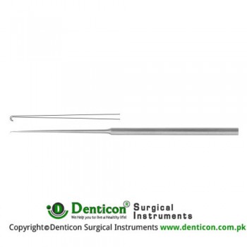 Barbara Micro Ear Needle Curved Down Stainless Steel, 16 cm - 6 1/4" Tip Size 1.0 mm 
